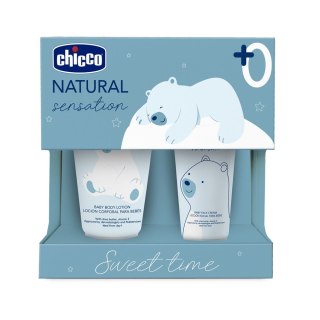 Chicco Natural Sensation Sweet Time zestaw balsam do ciała 150ml + krem do twarzy 50ml