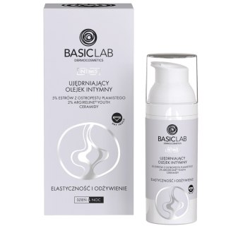 BasicLab Intimis ujędrniający olejek intymny z 5% estrów z ostropestu plamistego 2% peptydu argireline™ youth i ceramidami Elastyczność i