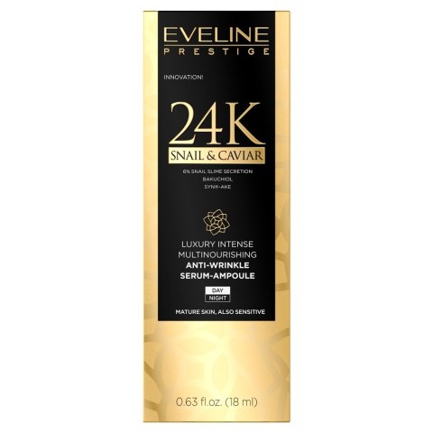 Eveline Cosmetics Prestige 24k Snail&Caviar luksusowe multiodżywcze serum-ampułka 18ml