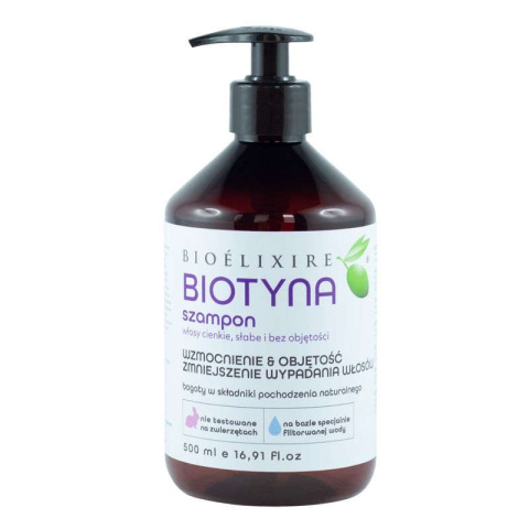 Bioelixire Biotyna Szampon + Maska do cienkich i słabych włosów przeciw wypadaniu 2x500ml