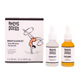 Bright & Glow zestaw mikrozłuszczające serum do twarzy 30ml + olejek pielęgnujący 30ml Hocus Pocus