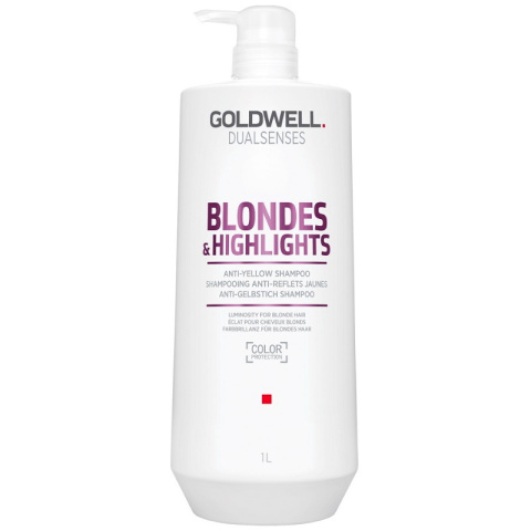 Goldwell Blondes & Highlights Anti-Yellow szampon do włosów blond neutralizujący żółte odcienie 1000ml