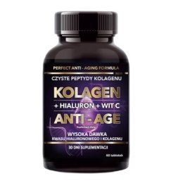 Kolagen + Hialuron + Witamina C Anti-Age suplement diety 60 tabletek Intenson