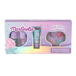 Let's Be Mermaids Makeup Set zestaw paletka cieni do powiek + lakier do paznokci 2szt. + błyszczyk do ust Martinelia
