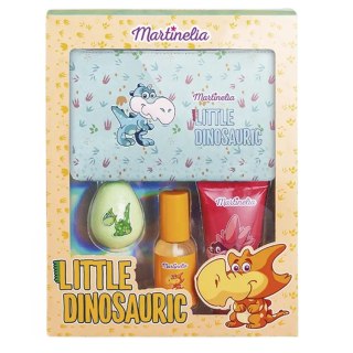 Martinelia Little Dinosauric Bag Set zestaw żel pod prysznic 100ml + mgiełka do ciała 50ml + bomba do kąpieli 70g + kosmetyczka