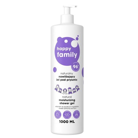 HAPPY FAMILY Naturalny nawilżający żel pod prysznic 1000ml