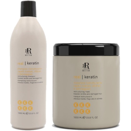 RR Line Keratin Star Maska odbudowująca do włosów + Szampon z keratyną 2x1000ml