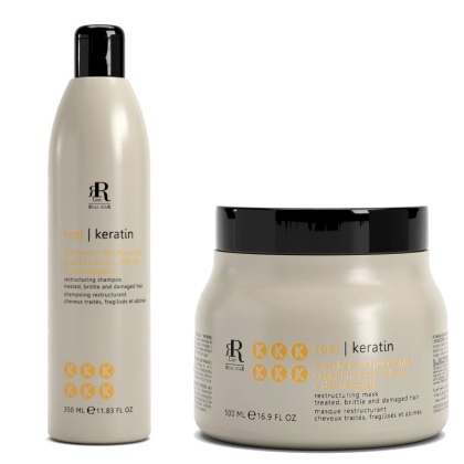 RR Line Keratin Star Maska odbudowująca do włosów 500ml + Szampon z keratyną 350ml