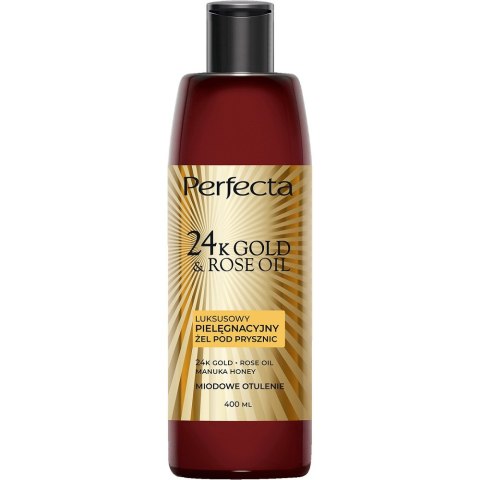 Perfecta 24K Gold & Rose Oil luksusowy pielęgnacyjny żel pod prysznic Miodowe Otulenie 400ml