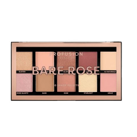 Profusion Bare Rose Eyeshadow Palette paleta 10 cieni do powiek