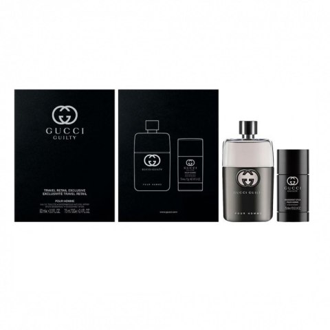 Gucci Guilty Pour Homme zestaw woda toaletowa spray 90ml + dezodorant sztyft 75ml