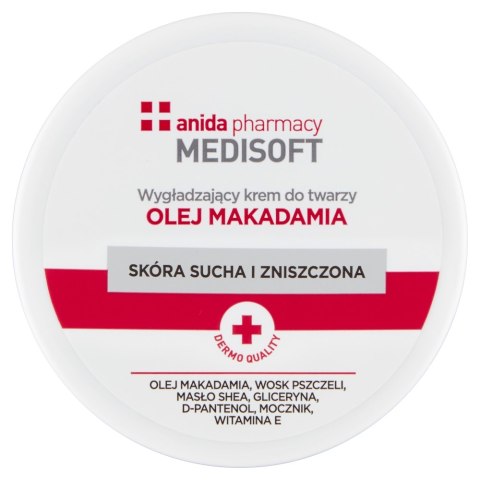 Anida Medisoft wygładzający krem do twarzy olej makadamia 100ml