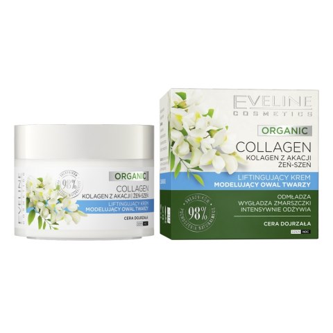 Eveline Cosmetics Organic Collagen liftingujący krem modelujący owal twarzy 50ml