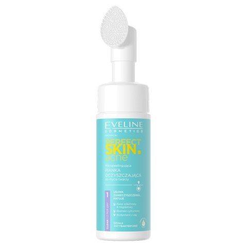 Eveline Cosmetics Perfect Skin.acne myjąca pianka ze szczotką oczyszczającą pory 150ml Eveline Cosmetics Perfect Skin.acne myjąca pianka ze szczotką oczyszczającą pory 150ml