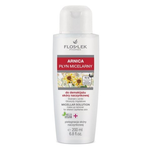 Floslek Arnica płyn micelarny do demakijażu skóry naczynkowej 200ml Floslek Arnica płyn micelarny do demakijażu skóry naczynkowej 200ml