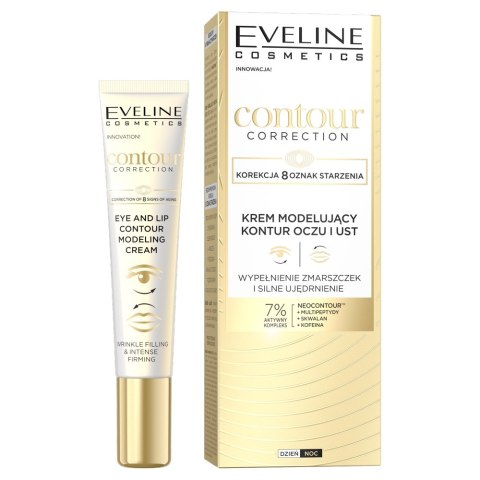 Eveline Cosmetics Contour Correction krem modelujący kontur oczu i ust 20ml Eveline Cosmetics Contour Correction krem modelujący kontur oczu i ust 20ml