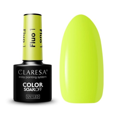 Claresa Soak Off UV/LED Fluo lakier hybrydowy 1 5g