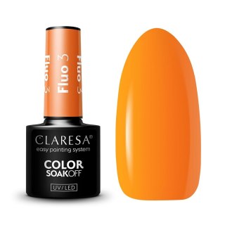 Claresa Soak Off UV/LED Fluo lakier hybrydowy 3 5g