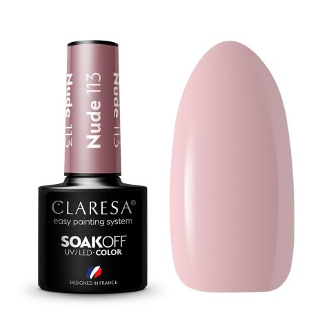 Claresa Soak Off UV/LED Nude lakier hybrydowy 113 5g