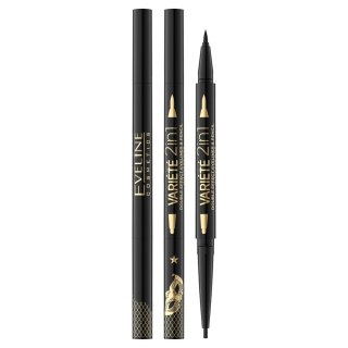 Eveline Cosmetics Variete eyeliner i kredka do oczu 2w1 Ultra Black