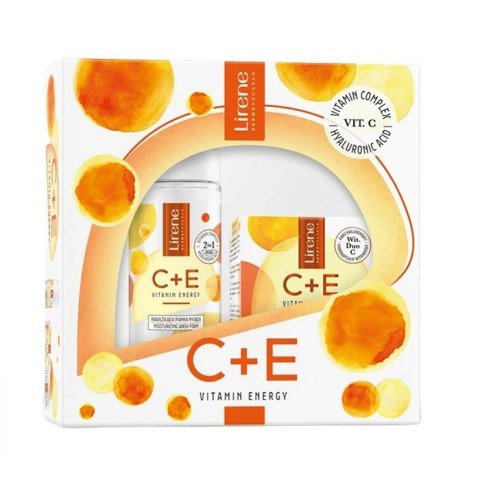 Lirene C+E Vitamin Energy zestaw nawilżająca pianka myjąca 150ml + odżywczy krem nawilżający 50ml Lirene C+E Vitamin Energy zestaw nawilżająca pianka myjąca 150ml + odżywczy krem nawilżający 50ml