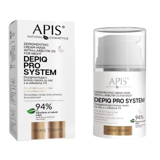 APIS Depiq Pro System depigmentująca kremo-maska na noc z α-arbutyną 1% 50ml