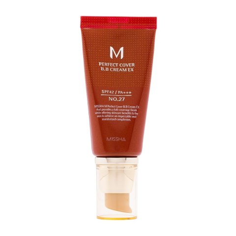 Missha M Perfect Cover BB Cream SPF42/PA+++ wielofunkcyjny krem BB No.27 Honey Beige 50ml