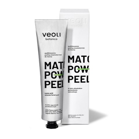 Veoli Botanica Matcha Power Peel multikwasowy peeling enzymatyczny do twarzy 75ml