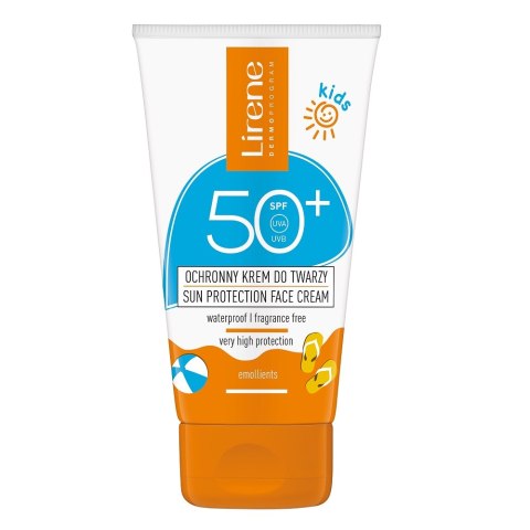 Lirene Sun Kids ochronny krem do twarzy dla dzieci SPF50+ 50ml Lirene Sun Kids ochronny krem do twarzy dla dzieci SPF50+ 50ml