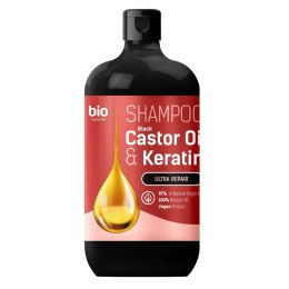 Szampon z czarnym olejem rycynowym i keratyną do wszystkich rodzajów włosów 946ml Bio Naturell