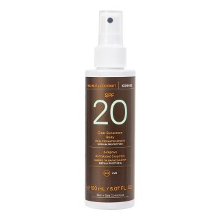 Walnut + Coconut Clear Sunscreen Body SPF20 ochronny spray do ciała 150ml