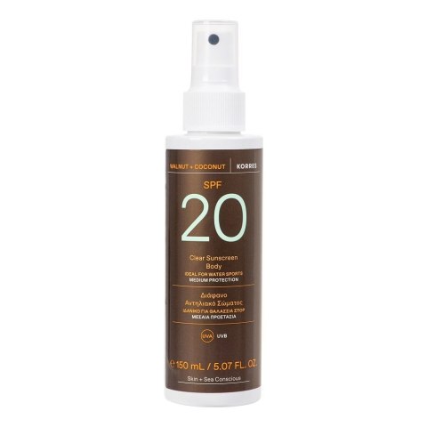 Walnut + Coconut Clear Sunscreen Body SPF20 ochronny spray do ciała 150ml