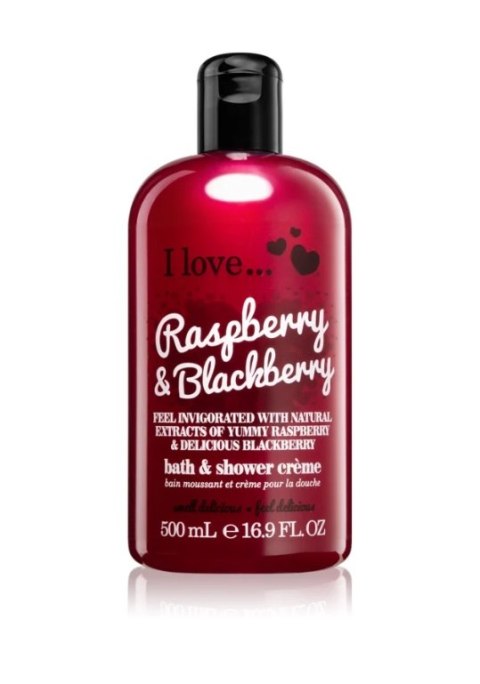 Bath & Shower Creme krem pod prysznic i do kąpieli Raspberry & Blackberry 500ml I Love