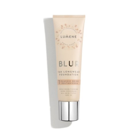 Lumene Blur 16h Longwear Foundation SPF15 wygładzający podkład do twarzy 1 Classic Beige 30ml