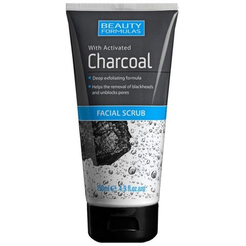 Beauty Formulas Charcoal Facial Scrub oczyszczający peeling do twarzy z aktywnym węglem 150ml