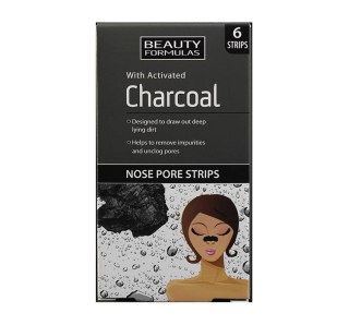 Beauty Formulas Charcoal Nose Pore Strips oczyszczające paski na nos z aktywnym węglem 6szt.