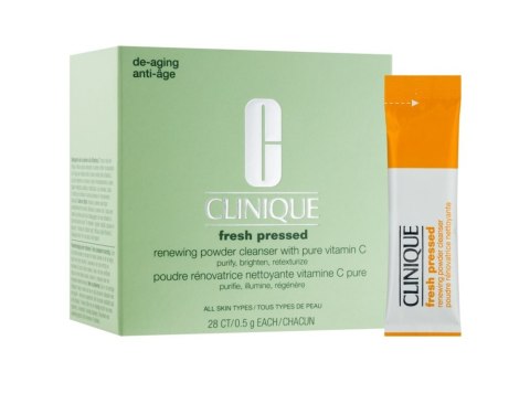 Clinique Fresh Pressed Renewing Powder Cleanser With Pure Vitamin C rozpuszczalny proszek do oczyszczania twarzy saszetka 28x0.5g