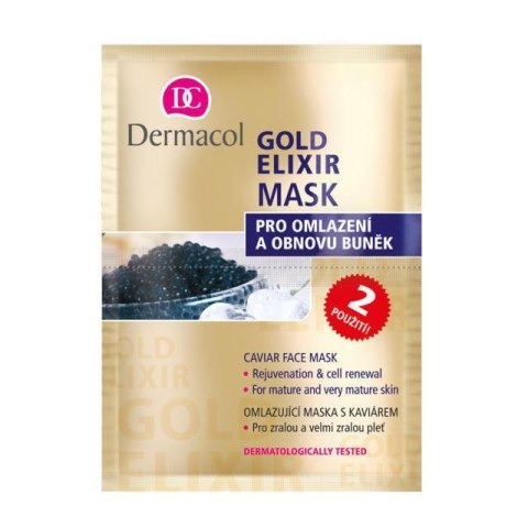 Dermacol Gold Elixir Caviar Face Mask maseczka do twarzy z kawiorem 2x8g