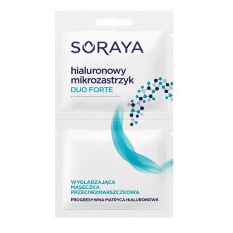 Hialuronowy Mikrozastrzyk Duo Forte wygładzająca maseczka przeciwzmarszczkowa 2x5ml Soraya