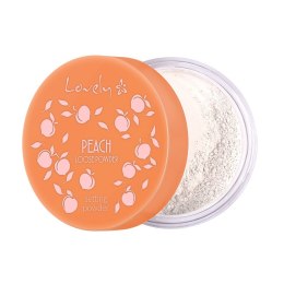 Peach Loose Powder transparentny puder do twarzy o delikatnym brzoskwiniowym kolorze i zapachu 9g Lovely
