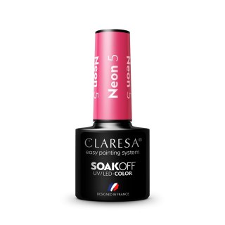 Claresa Soak Off UV/LED Neon lakier hybrydowy 5 5g