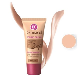 Dermacol Toning Cream 2in1 Hypoallergenic krem nawilżający i podkład do twarzy Biscuit 30ml