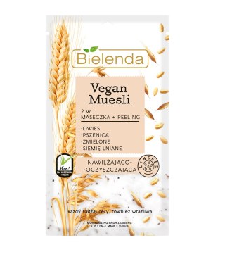 Bielenda Vegan Muesli Moisturizing & Cleansing 2w1 maseczka + peeling nawilżająco-oczyszczająca 8g