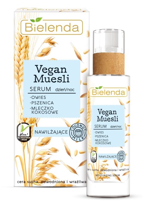 Bielenda Vegan Muesli Moisturizing Serum serum nawilżające do cery suchej. odwodnionej i wrażliwej na dzień i na noc 30ml