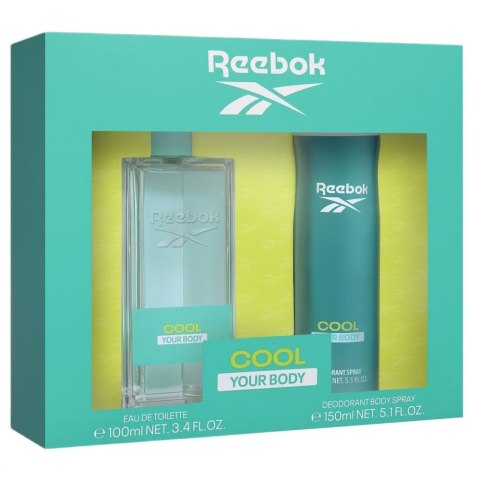 Reebok Cool Your Body Women zestaw woda toaletowa spray 100ml + dezodorant spray 150ml