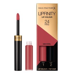 Lipfinity Lip Colour dwufazowa pomadka w płynie o długotrwałym efekcie 030 Cool Max Factor