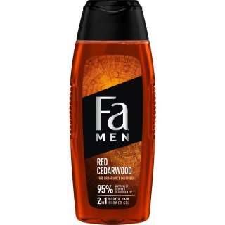 Fa Men Red Cedarwood żel pod prysznic z formułą 2w1 o zapachu nut drzewnych czerwonego cedru 400ml