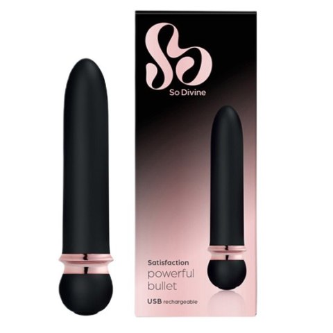 So Divine Satisfaction Rechargeable Bullet wibrator pociskowy Black