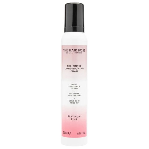 The Hair Boss The Tinted Conditioning Foam tonująca odżywka w piance do włosów blond Platinum Pink 200ml