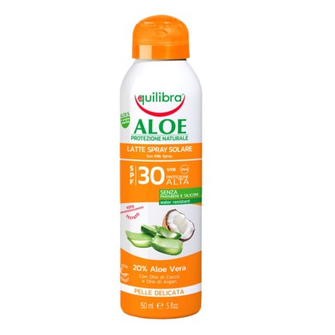 Equilibra Aloe Sun aloesowe mleczko przeciwsłoneczne w sprayu SPF30 150ml